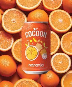Cocoon Soda Prebiotica y Probiotica Naranja